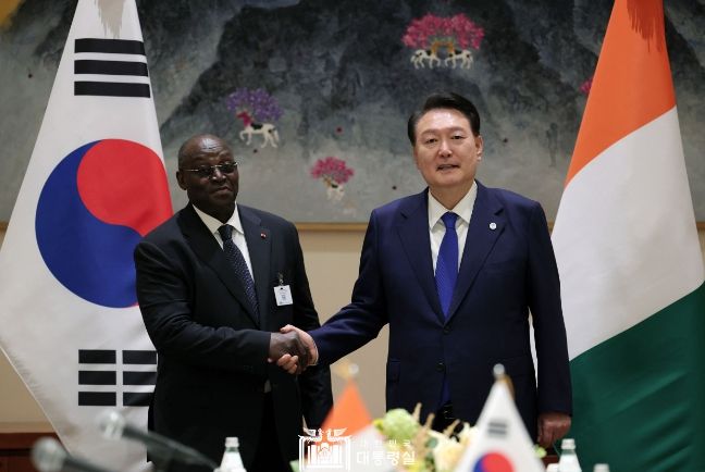 윤석열 대통령, 유엔총회 계기 코트디부아르 부통령 접견